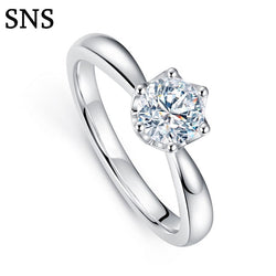 Real Natural 0.3carat Diamond Engagement Ring Halo Style Classic 6-Prong Setting 14k White Gold For Lady